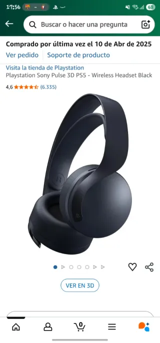 Cascos Sony Pulse 3D Negros