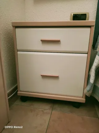 Armario modular melamina beige/blanco