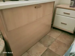 Armario modular melamina beige/blanco