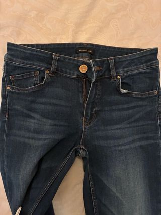 Massimo Dutti Jeans Skinny Azul Oscuro