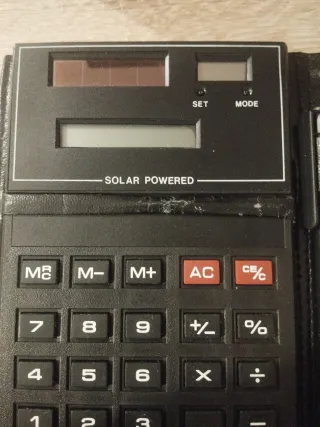 Calculadora solar de escritorio con libreta