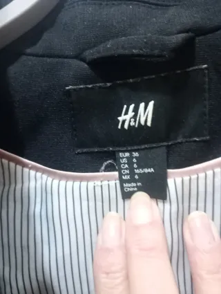 Chaqueta H&M Negra Talla36