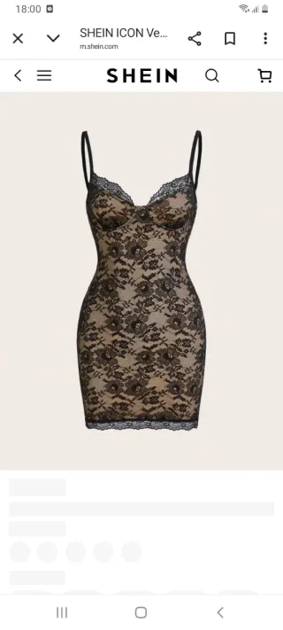 Vestido Shein negro encaje