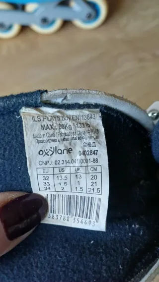 Patines en línea azules