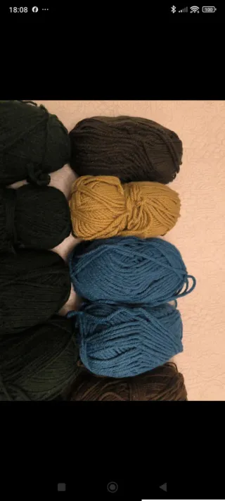 10 madejas lana gruesa