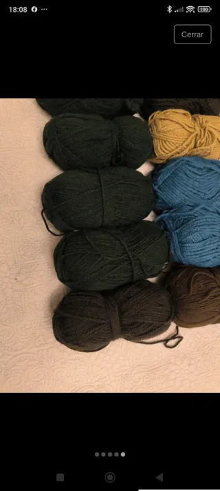 10 madejas lana gruesa