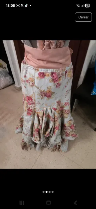 Vestido Flamenca Volantes Flores