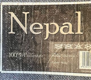 Alfombra gris poliéster 160x230