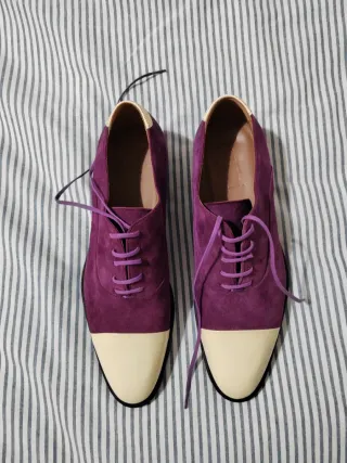 Zapatos Pertini Beige y Morado