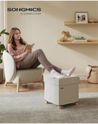 Puff Almacenaje Beige