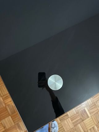 Mesa de cristal negra para cocina o salón 140x90cm