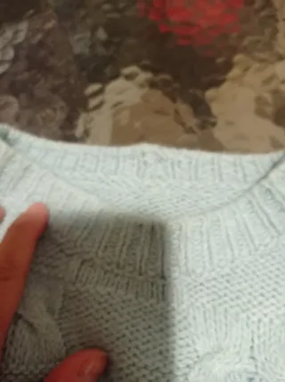 Maglioncino donna handmade vintage oversize blu