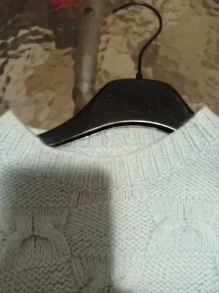 Maglioncino donna handmade vintage oversize blu