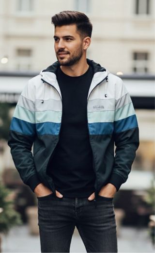 Chaqueta Casual Pull & Bear estilo "Color Block"