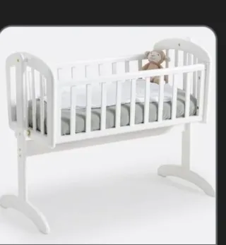 Minicuna blanca balancín y normal