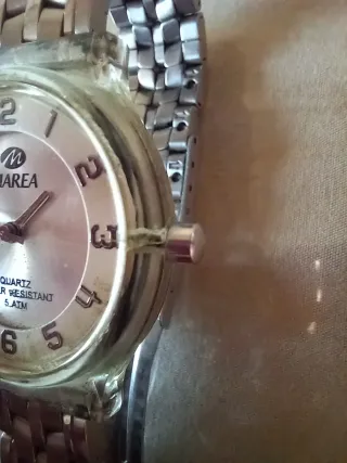 Reloj Marea Plateado Pulsera Multicor