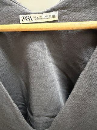 Vestido midi Zara Gris Talla L
