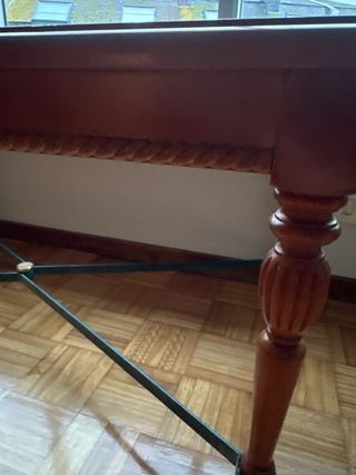 Mesa de centro madera y cristal clásica