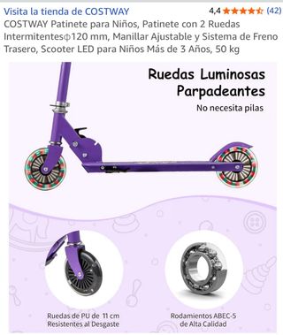 Patinete 2 Ruedas LED Sin Estrenar