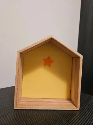 Casitas de madera decorativas (3 unidades)