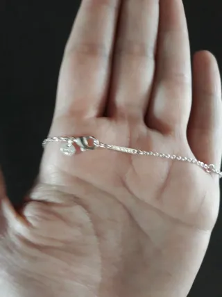 Collana Pandora Cuore Rosa Argento