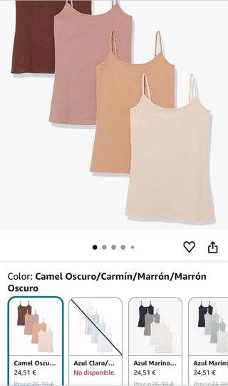 Pack 4 Camisetas Tirantes Amazon Essentials