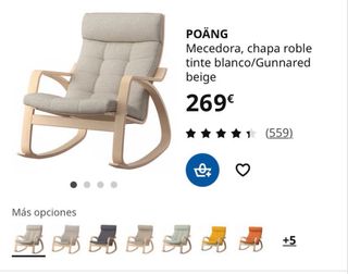 Sillón balancín Ikea con reposapiés