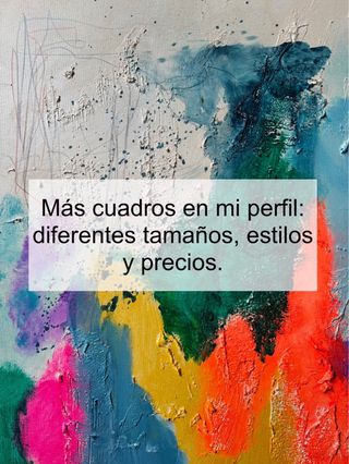 Cuadro abstracto grande pintado a mano