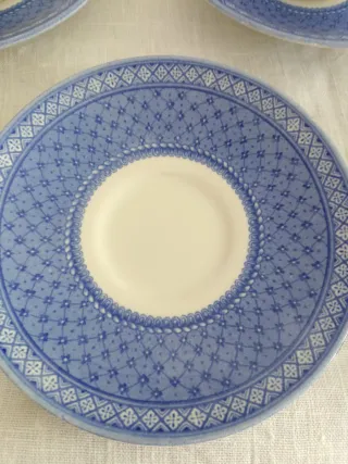 Set di 8 tazze e piatti Churchill Blu