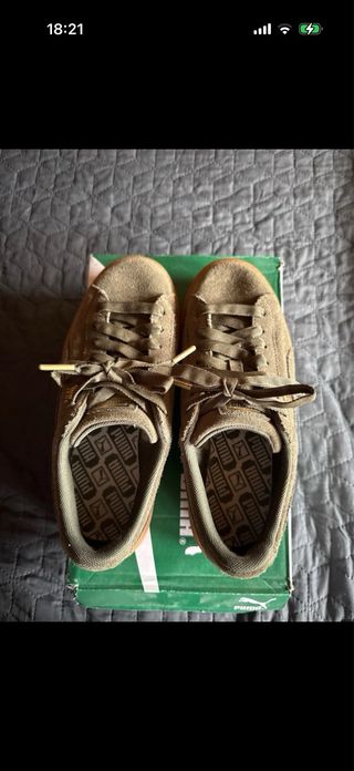 Zapatillas Puma Suede Verde oliva/Marrón