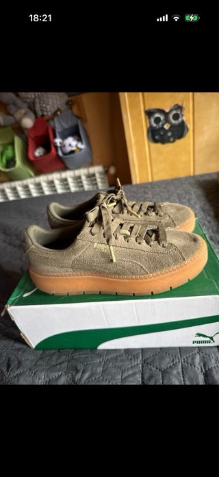Zapatillas Puma Suede Verde oliva/Marrón