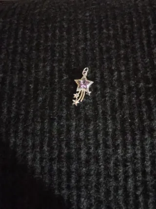 Colgante Estrella Morada y Plateada