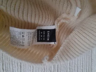 Jersey beige con volantes talla única