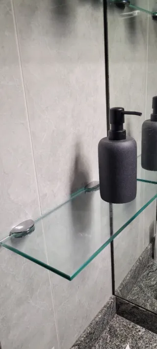 2 Estanterías Cristal 35x15