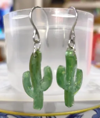 Pendientes Cactus Verdes