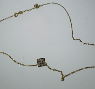 COLLAR DE ORO 18 QUILATES Y DIAMANTE NATURALES