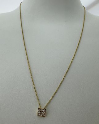 COLLAR DE ORO 18 QUILATES Y DIAMANTE NATURALES