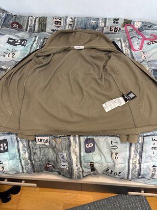 Sudadera Stone Island Beige con Cremallera