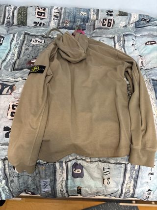 Sudadera Stone Island Beige con Cremallera