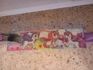 Patín infantil con diseño de unicornios