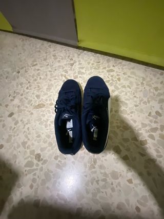 Zapatillas Puma smash v2 azul Marino Blanco Nueva