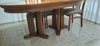 Mesa comedor madera + 6 sillas