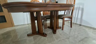 Mesa comedor madera + 6 sillas