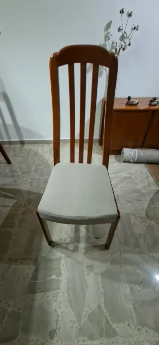 Mesa comedor madera + 6 sillas