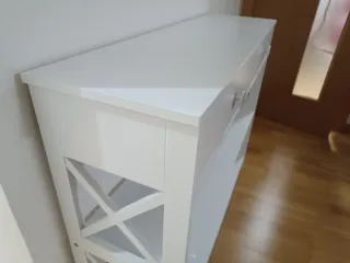 Mueble recibidor blanco madera