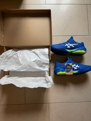 Scarpe da padel Asics blu e gialle