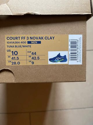 Scarpe da padel Asics blu e gialle