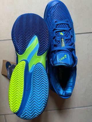 Scarpe da padel Asics blu e gialle
