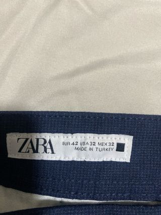 Pantalón de vestir Zara azul caballero