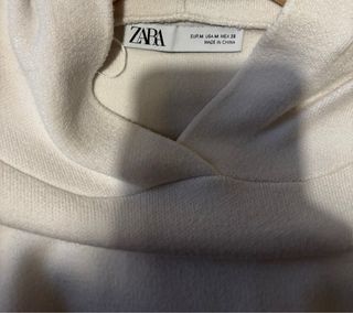 Sudadera Zara Blanca Corta